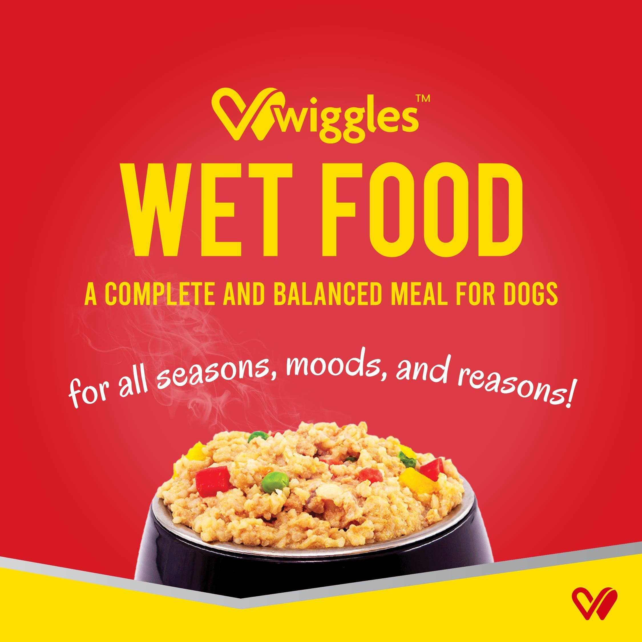 WIGGLES Wet Dog Food - Chicken & Vegetables for Puppy, Adult & Senior Pets - Wiggles